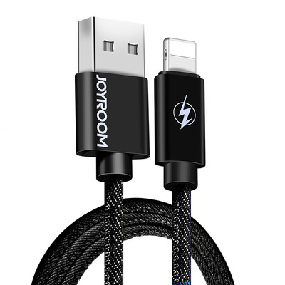 

Machine music field Apple data line mobile phone tablet fast charging line 12 m for iPhone 87 6s 6Plus 5S iPad cowboy data line Knight Black