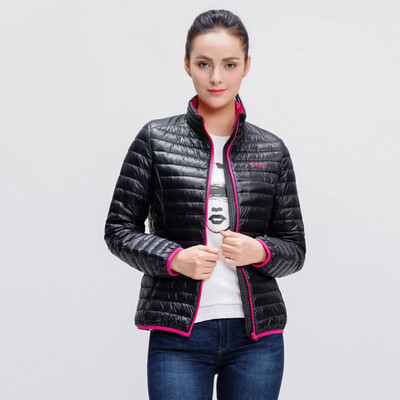 

Snow autumn&winter down jacket women fashion thin short paragraph warm jacket autumn feather A1621YY372 Cape blue 5043