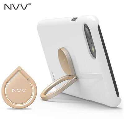 

NVV NS-1 Qiao water drops metal finger buckle bracket can be magnetic lazy car phone holder Apple Huawei millet general champagne gold