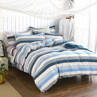 

Ин Xin текстильной хлопка постельных принадлежностей, высокой плотности хлопок саржа белье одеяло одеяло двойное увеличение Jinshanghua 200 * 230 (синий)