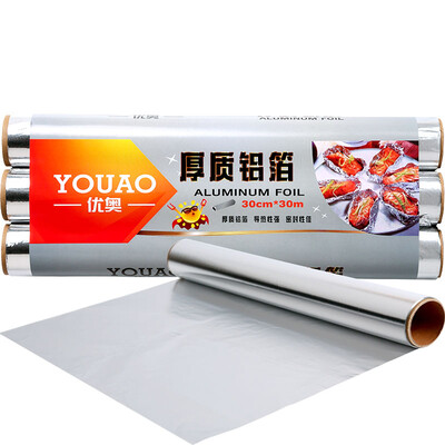 

YOUAO Baking Roasted Aluminum Foil Kitchen Thickening Type Teflon 30CM * 10M * 3 Package ULB-H30