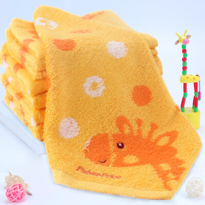 

Fisher-Price child bamboo fiber towel baby jacquard face wash towel 4 pieces orange