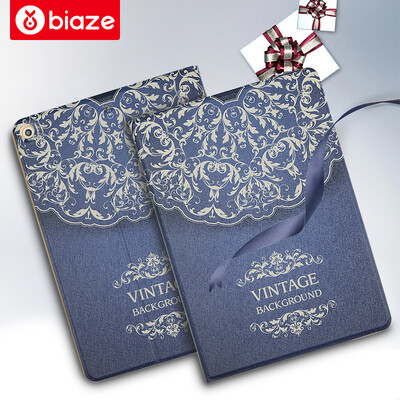 

BIAZE Apple iPad Mini3 Case Mini2 Leather Case mini1 Case Intelligent Dodge Cartoon Colorful Series European Flower Vine