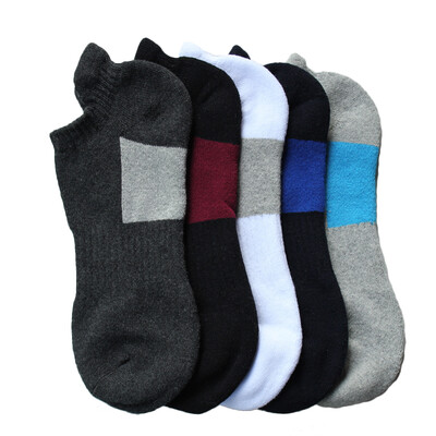 

[Jingdong supermarket] Hengyuanxiang 5 pairs of low to help ship socks shallow mouth stealth socks cotton terry socks men's sports towel cotton socks A211994