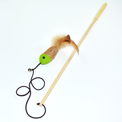 

H Pet Teasing Toy for Cats Lenen Fish Toy Pet Supplies