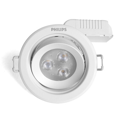 

[Jingdong супермаркет] Philips (PHILIPS) Светодиодный прожектор 7 см встроен бычий глаз угол открытия регулируемые лампы белого света Хао подвижный 3w