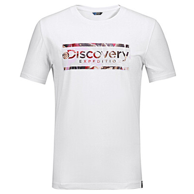 

Discovery футболка печать пара на открытом воздухе мужчин случайные короткими рукавами футболки выращивания хлопка DAJF81155 белый XXXL