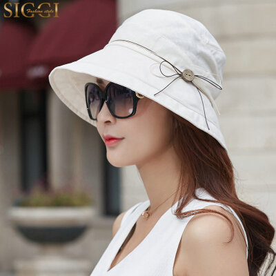 

Siggi CM89051 hat female summer Korean version of the sun shade sunscreen beach hat travel foldable anti-UV sun hat