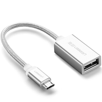 

Зеленый Micro USB OTG кабель с адаптером кабеля Andrews мобильный U диск кабеля конвертер поддерживает Huawei проса Meizu Samsung тканый белый 15см 30894