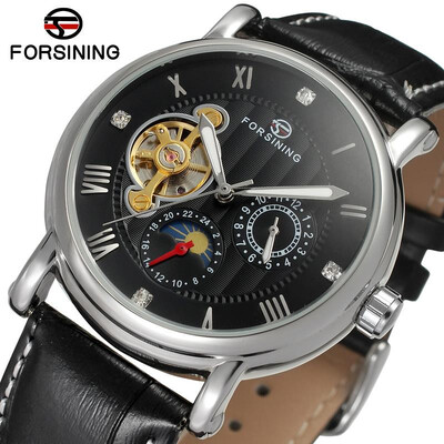 

2017 Forsining Men Mechanical Watches Men Luxury Brand Automatic Leather Dress Wristwatch Unique Clock