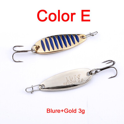 

1PC Top Fishing Fishing Lures 7 цветов рыболовные снасти 3-5-7,5 г металла Приманка рыбалка приманки 6-8-10 # высокой углеродистой крючок ложка приманки