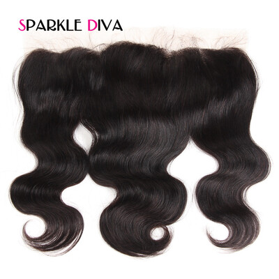 

Pre Plucked Lace Frontal Closure Bleached Knots With Baby Hair Peruvian Body Wave Frontal Remy Human Hair