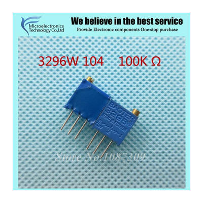 

50Pcs/lot 3296W-1-104LF 3296W 104 100K ohm Top regulation Multiturn Trimmer Potentiometer High Precision Variable Resistor