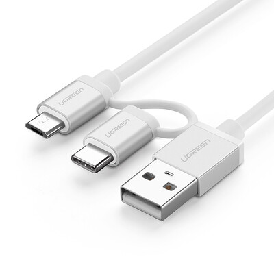 

Andrews комбо с зеленой линии передачи данных Micro USB / Type-C телефон зарядный кабель поддержки Huawei P9 проса виво / OPPO музыки как один метр серебра 20872