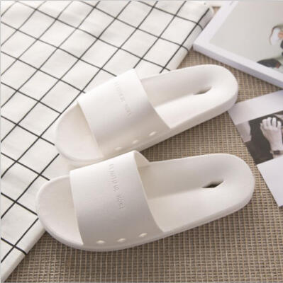 

Bathroom slippers female home hollow bath soft bottom leak speed dry cool slippers 1711