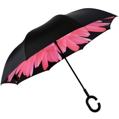 

Heaven umbrella UPF50 double sunscreen straight arm open reverse umbrella sunny umbrella 31829D Star blue