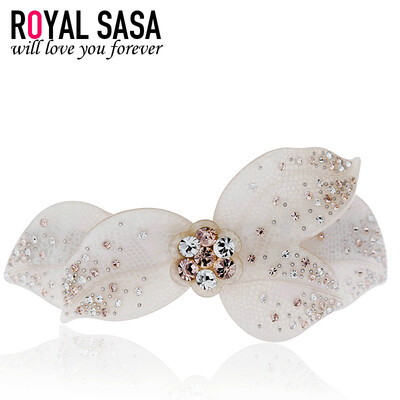 

Royal Sasa (Royalsasa) headdress hair accessories horizontal folder spring clip tray top clip mawei clip acrylic crystal nude