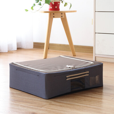 

Yufen bed flat Oxford cloth storage box 30 liters shoe storage box steel frame clothes storage box rosewood