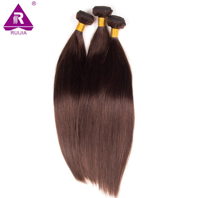 

Straight Peruvian Hair Bundles Dark Brown Color 2 Remy Human Hair Extensions 100GPiece Peruvian Virgin Straight Hair Weaving 3pc