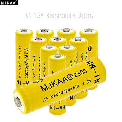 

MJKAA® 10pcs 1.2V Ni-MH AA 2300mAh Аккумуляторная батарея 2А Нейтральная аккумуляторная батарея Аккумуляторная батарея АА батареи