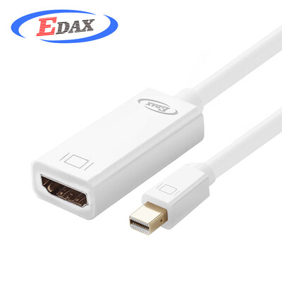 

EDAX Apple, 4K Mini DP очередь HDMI / VGA / DVI тройного конвертер Mac Mini DisplayPort интерфейсы подключены Lightning дисплей белого E009