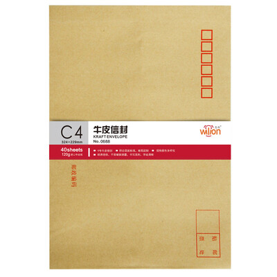 

Wuliang (huilang) 0688 9 A4 бумага большой конверт почтовый офис стандартный конверт 40 листов / сумка