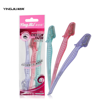 

YINGJILI Lady Eyebrow Trimmer Eyebrows Makeup beauty tools Shaving Razor with 3PCs