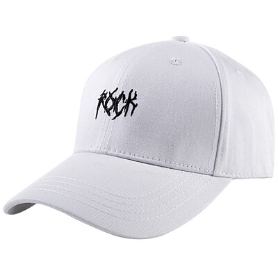

Hanshop Baseball Cap Tide Visor Hat Мужчины и женщины Четыре сезона Открытый классический буклет Rock Cap HSM43 Белый Один размер