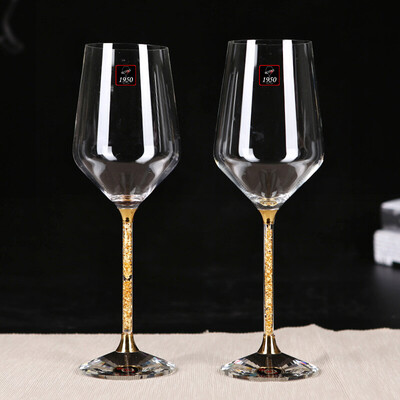 

Jingdong Supermarket] 1950 hand-blown gold foil crystal red wine glass 2 gift set