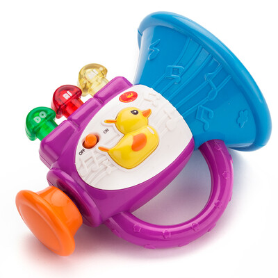 

Hao yuan toys baby toys infant enlightenment puzzle multi-function toy sound and light toot toot trumpet