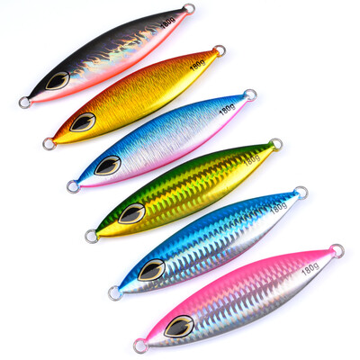 

1PC Jigging Lure Lead fish 180G / 11.5CM Metal Jig Fishing Lure Paillette Knife Wobbler Искусственный жесткий лазерный луч