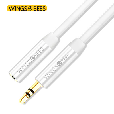 

Удлинительный кабель Wings of Bees с разъемом 3.5мм,2 м,белый