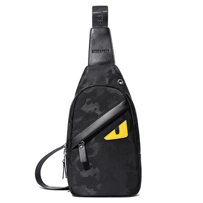 

BOSTANTEN men&39s chest bag leisure sports Messenger bag canvas vertical shoulder bag men&39s waist bag B5163061 camouflage black