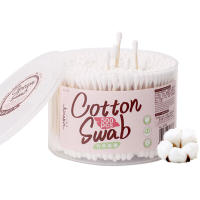 

Today's Yat goods bamboo swab 500 (Cotton swabs cotton head thick and soft not easy to drop ear clean makeup remover practical gadgets)