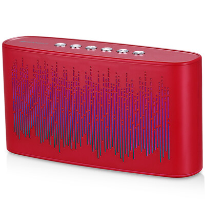 

Пейзаж SANSUI T12 Bluetooth Speaker Spectrum Lights Мини-аудио телефон Портативный сабвуфер Card Radio Red