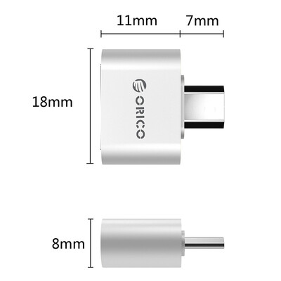 

ORICO MOG03 Micro to USB2.0 converter OTG data cable adapter to support Andrews mobile phone / Huawei / millet / Meizu / then U disk silver