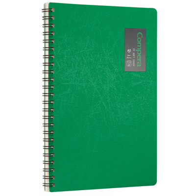 

Qixin COMIX A5 50 double spiral PP face book Notepad soft copy notebook Compera original series C7003 green