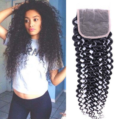 

8A Grade Kinky Curly Virgin Hair With Closure 3 Bundles With Closure Malaysian Curly Hair With Closure Curly Hair With Closure