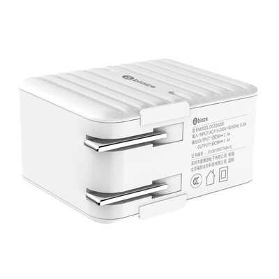 

BIAZE M5 mobile phone flatbed charger plug 5V 34A multi-function dual USB for Apple Samsung millet Huawei Meizu glory OPPO
