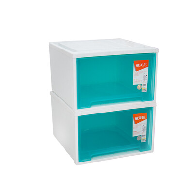 

Citylong Plastic Storage Cabinet Drawer Single Layer Combination Childrens Clothing Toy Locker Chest of drawers 2 Pack Ice Blu
