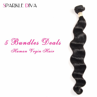 

8A Virgin Malaysian Loose Deep Wave 5 Bundles Дешевые малайзийские человеческие волосы Weave Малайзийские волосы Virgin Loose Deep Wave