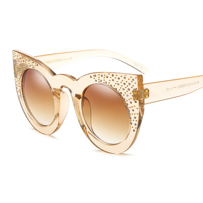 

страз кпп глаз очки женщин роскошь черный большой прозрачной рамкой солнцезащитные очки для женщин - кошек солнце шейдеров uv400