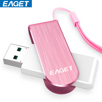 

Yi Jie (EAGET) F50 USB3.0 высокоскоростная пара металла U диск 64G 360 градусов ротационный розовый