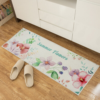 

Green bathroom cotton linen mat fabric mat kitchen anti-slip door mat small clear new 45120cm