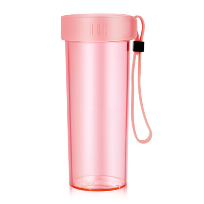 

Jingdong supermarket] Fu Guang accompanied by carrying a rope fashion colorful leak-proof couple sports plastic cup 380ml cool black (WFS1013-380