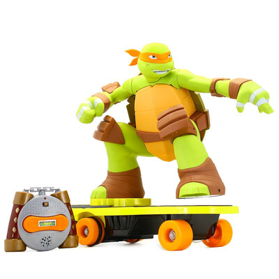 

Jakks (Jakks) мальчик детские игрушки головоломка родитель-ребенок взаимодействие умный беспроводной пульт дистанционного управления модель игрушки подарок на день рождения крутой скейтборд ниндзя черепаха 97131