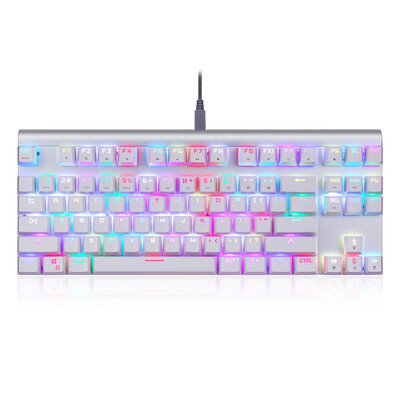 

Маунт леопард (Motospeed) CK101 RGB механической клавиатуры клавиатура механических клавиатуры белая красная ось