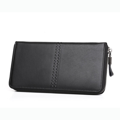 

Caroris Genuine Leather wallet long men's wallet Business handbag