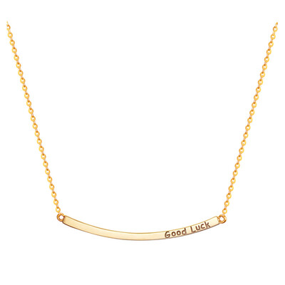 

AFFINER 14K золотое ожерелье подвески женские модели GOODLUCK японских и корейских моделей моды ключицы цепи ювелирные изделия AFP2065K