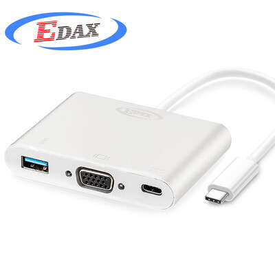 

EDAX Type-C to VGA High Definition Converter Apple New MacBook Accessory USB-C Extended Charge Adapter Adapter Cable Splitter HUB Hub E018